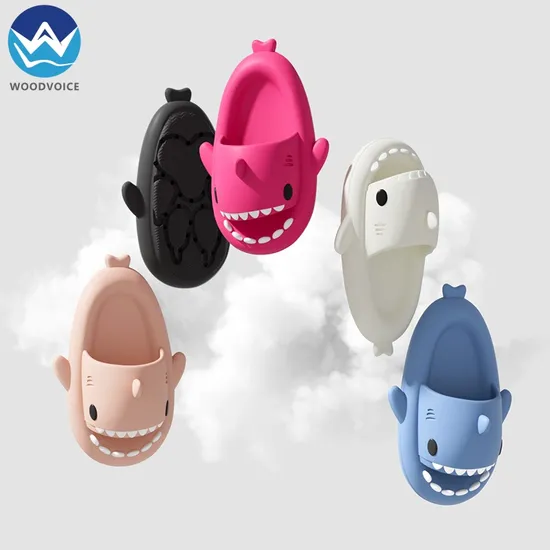 Summer Shark Slippers Women Shark Slides Men Indoor Bathroom Flip Flops Fashion Flat Shoes Cartoon Soft EVA Women Shoes