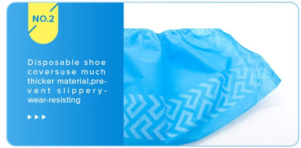 PE/CPE Shoe Cover Plastic Eco-Friendly Industry Blue Care Cleanroom Protection China Non-Medical Disposable Bags Shoes Cover