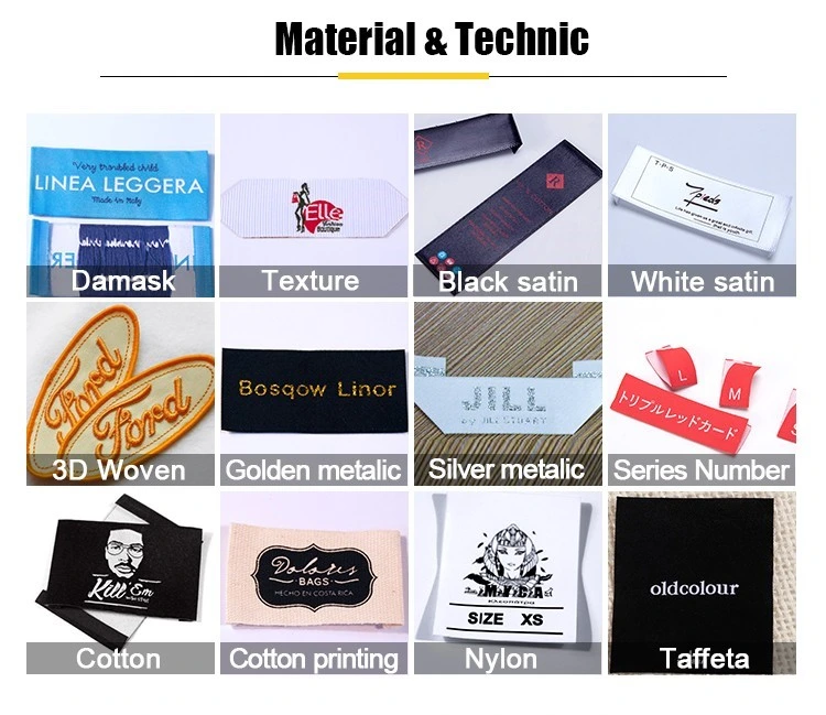 Garment Accessories of Clothing Woven Label Without Adhesive Label