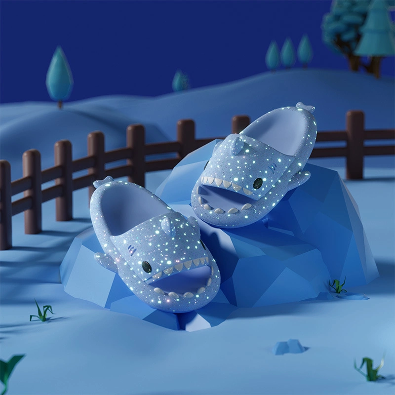 Most Popular Home Slippers Summer EVA Shark Shoes Halloween Christmas Fluorescent Shark Slipper for Women Men Special