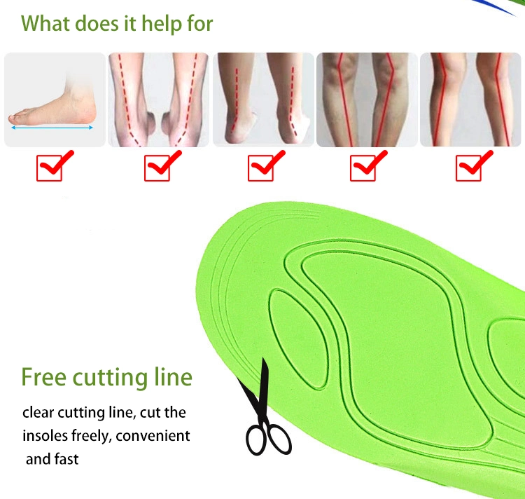 Unisex Removable Shock Absorption Flat Foot EVA Orthotic Insoles Arch Support