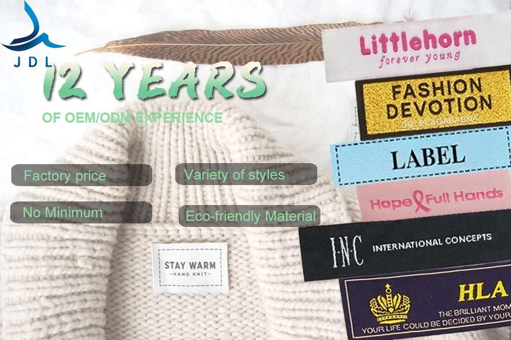 Customized Cool Clothing Embroidery Patch Woven Label for Garment Accessories
