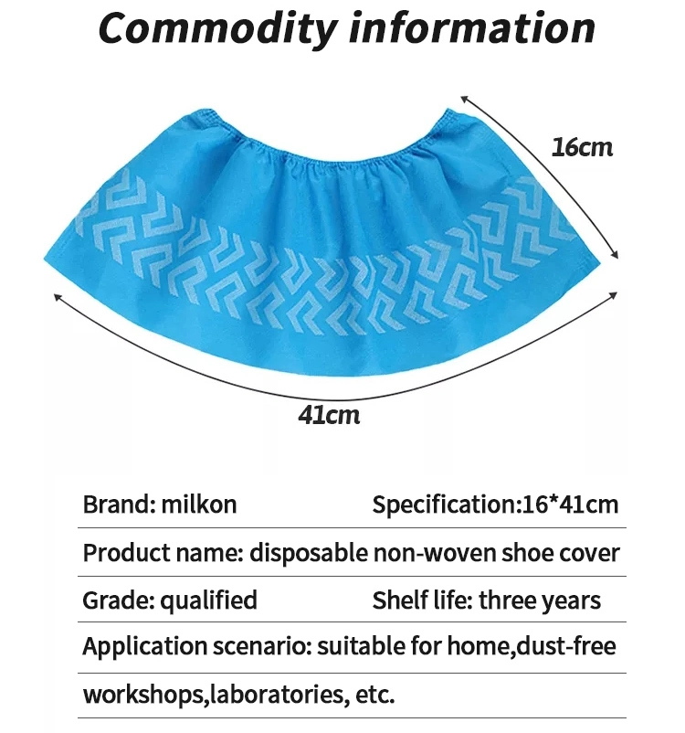 PP Shoe Cover Plastic Eco-Friendly Industry Blue Care Cleanroom Protection China Medical Disposable Bags Shoes Cover