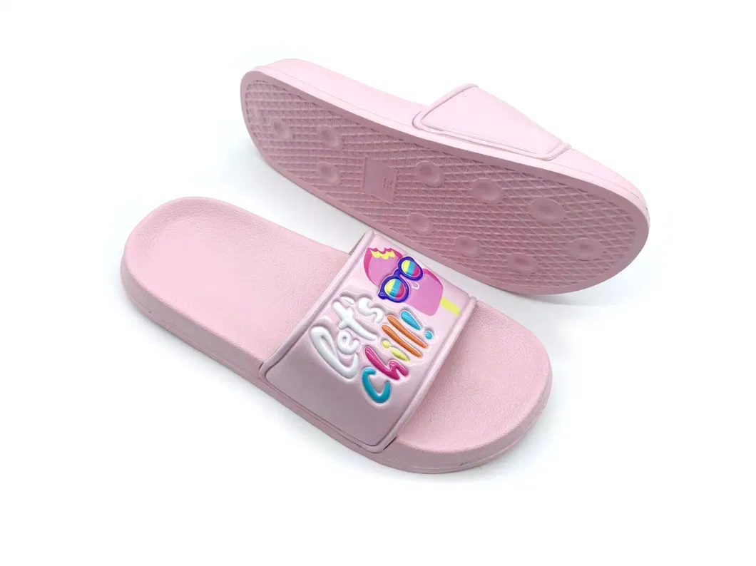 2022 New Collection for Kids&prime; Cheap Slipper with Customized PU Upper