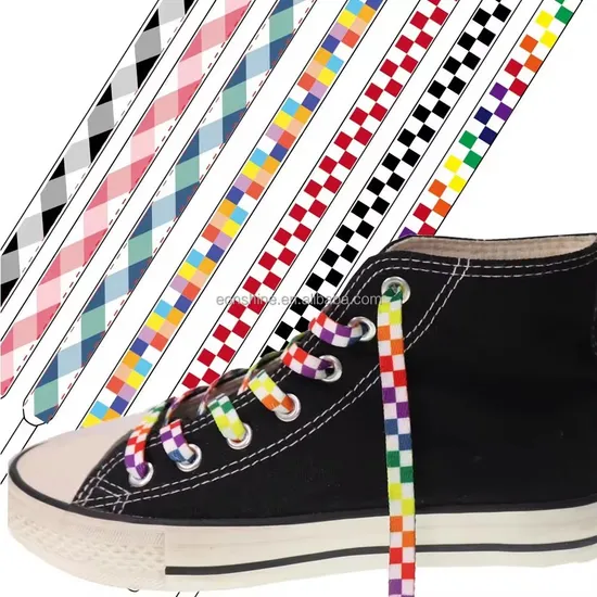 High Quality 8mm Flat Shoelaces Custom Printed Logo Shoestring 