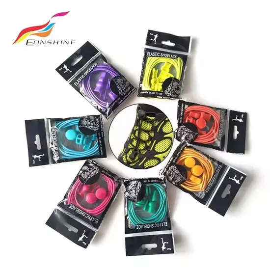 Wholesale Lazy Round Lock Laces Buckle Elastic No Tie Shoelaces for Running 