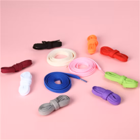 Shoe Lace Manufacturing Custom Color Polyester Flat Hocky Shoe Laces for Shoes