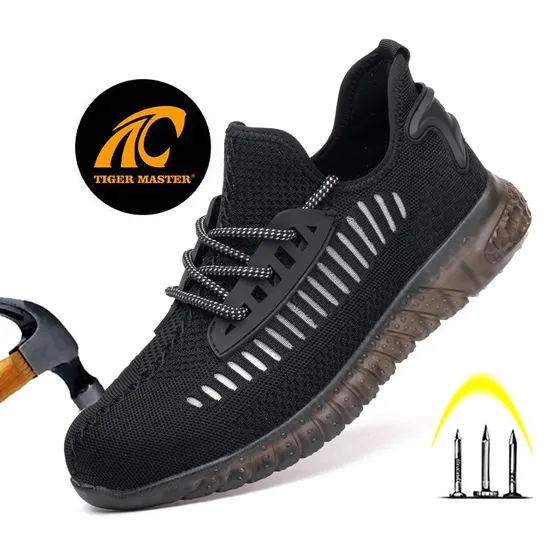 Anti Slip Oil Resistant Puncture Proof Steel Toe Shoes Safety Sneakers for Men 