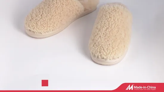 Ladies Fashion Beautiful Sheepskin Slippers Cosy Comfortable Indoor Home Open Toe Sliders