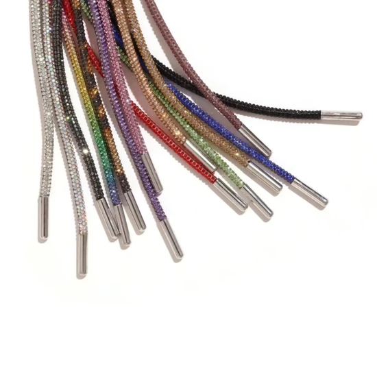 Hf Cash Commodity Shiny Bling Crystal Diamond Rhinestone Shoe Laces 