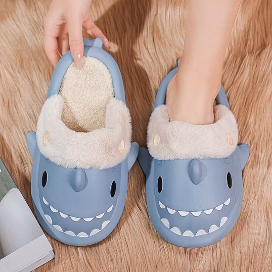 2023 Shark Sandals Winter Fur Slipper for Indoor Outdoor