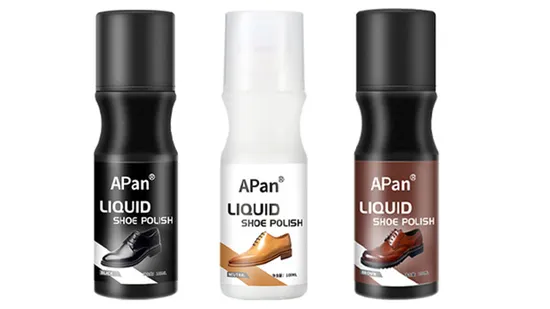 with White Sponge Applicator Waterproof Shining Shoe Care Universal Liquid Shoe Polish 